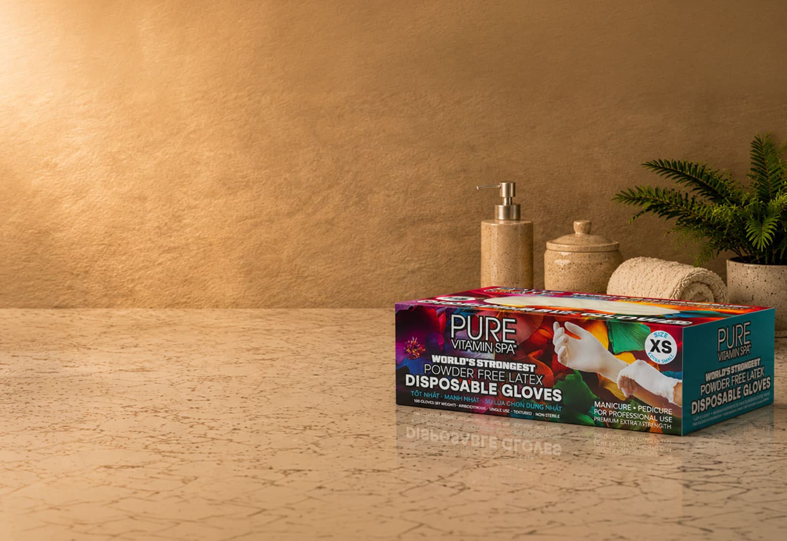 Pure Vitamin Spa professional latex gloves