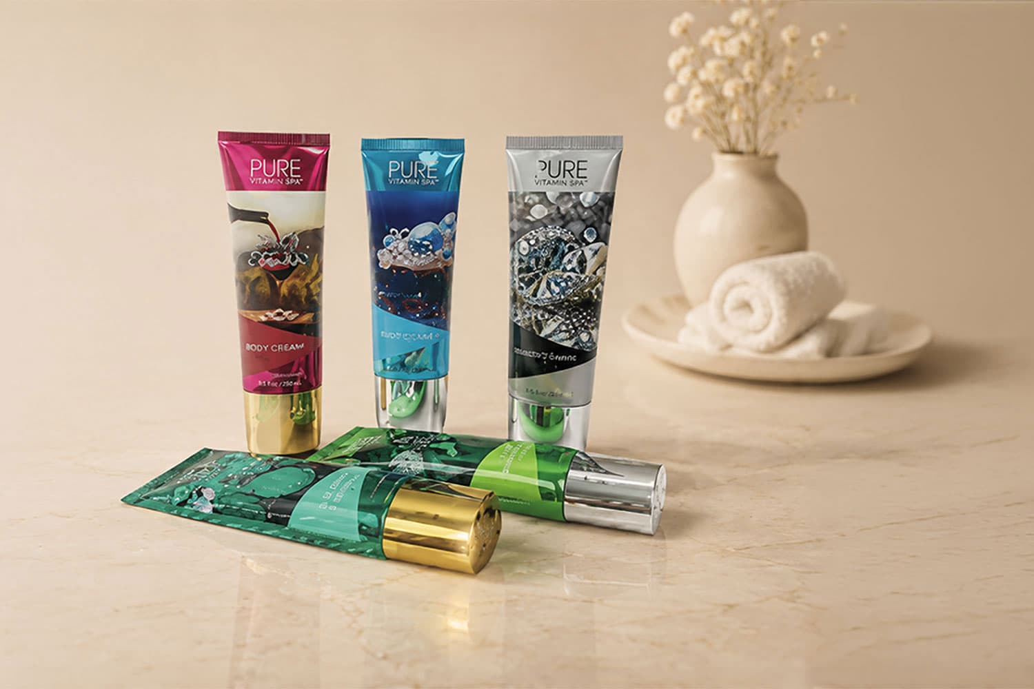Pure Vitamin Spa body cream collection