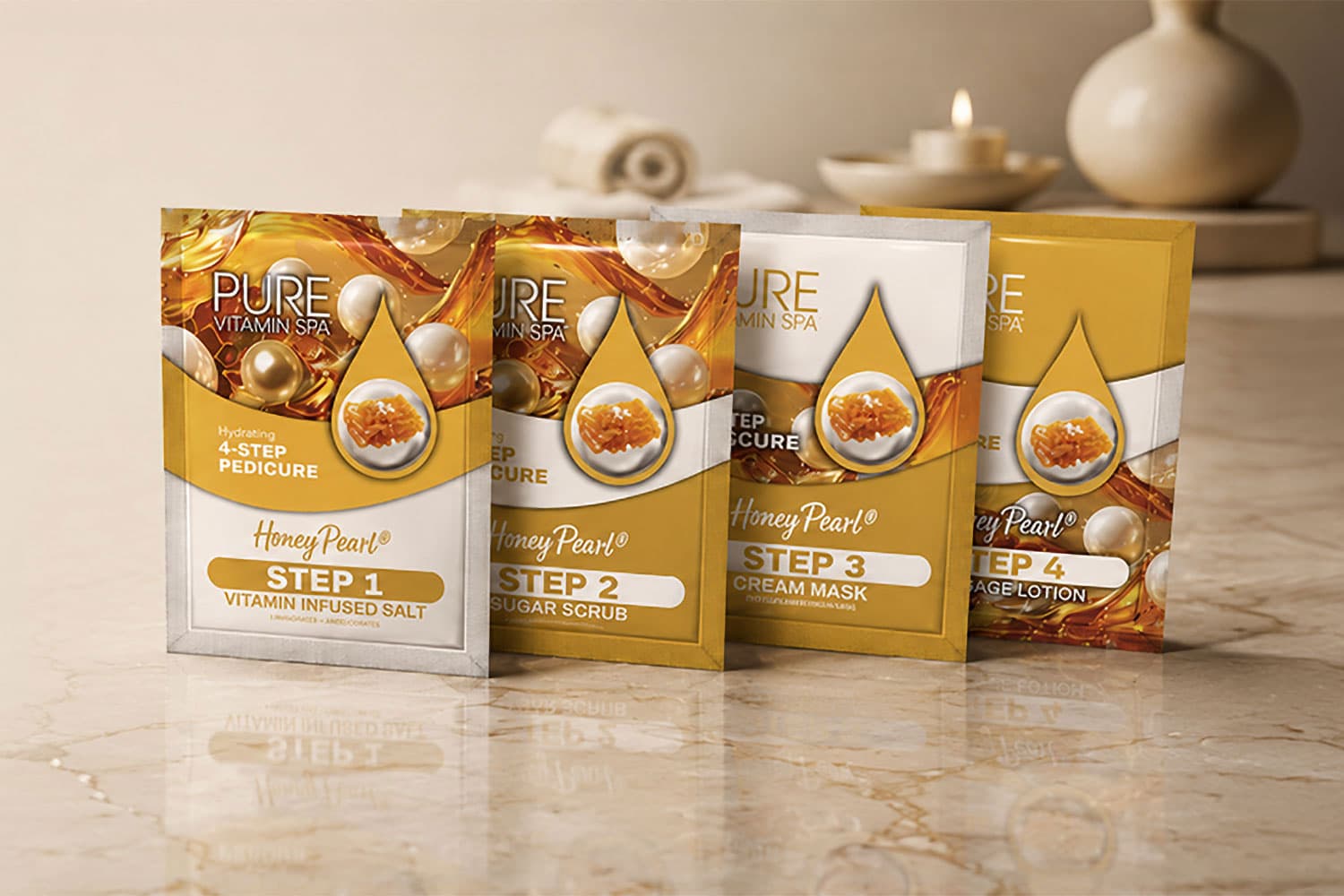 Pure Vitamin Spa pedicure treatment collections
