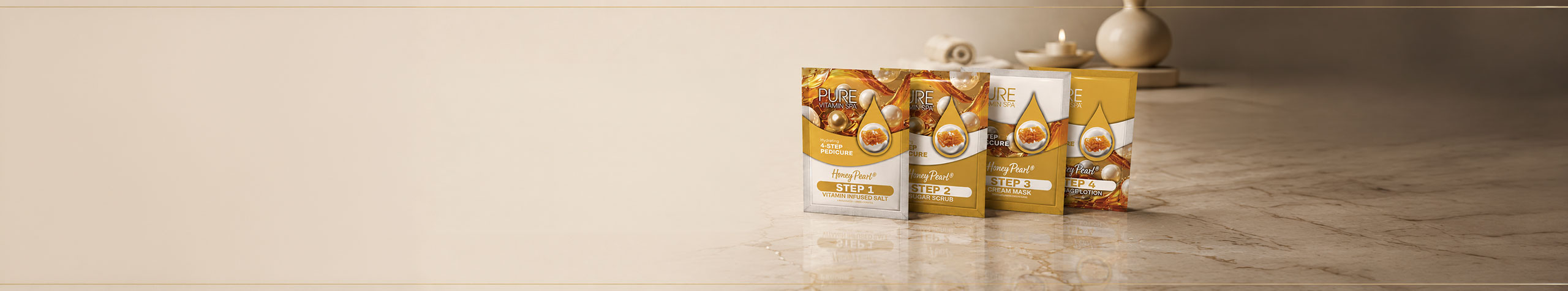 Pure Vitamin Spa four-step pedicure treatment kit